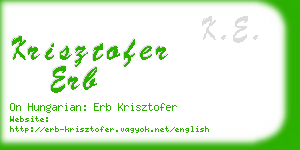 krisztofer erb business card